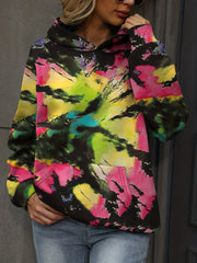 Tie Dye Kangaroo Pocket Hoodie Long Sleeve Hoodie Sweatshirt