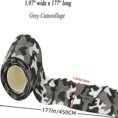 1pc 12pcs Camouflage Tape Wrap X 4 5m Tactical Non-woven Tape Elastic Bandage
