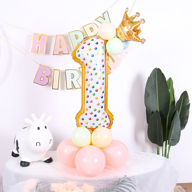 1pc Animal Number Aluminum Balloon Gift