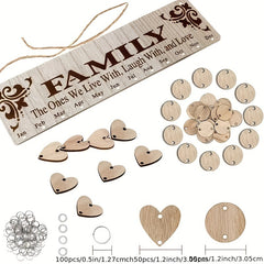 DIY Wooden Home Birthday Board Hanging Calendar
