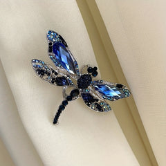 Crystal Vintage Dragonfly Brooches Insect Brooch Pins Coat Hat Suit Accessories