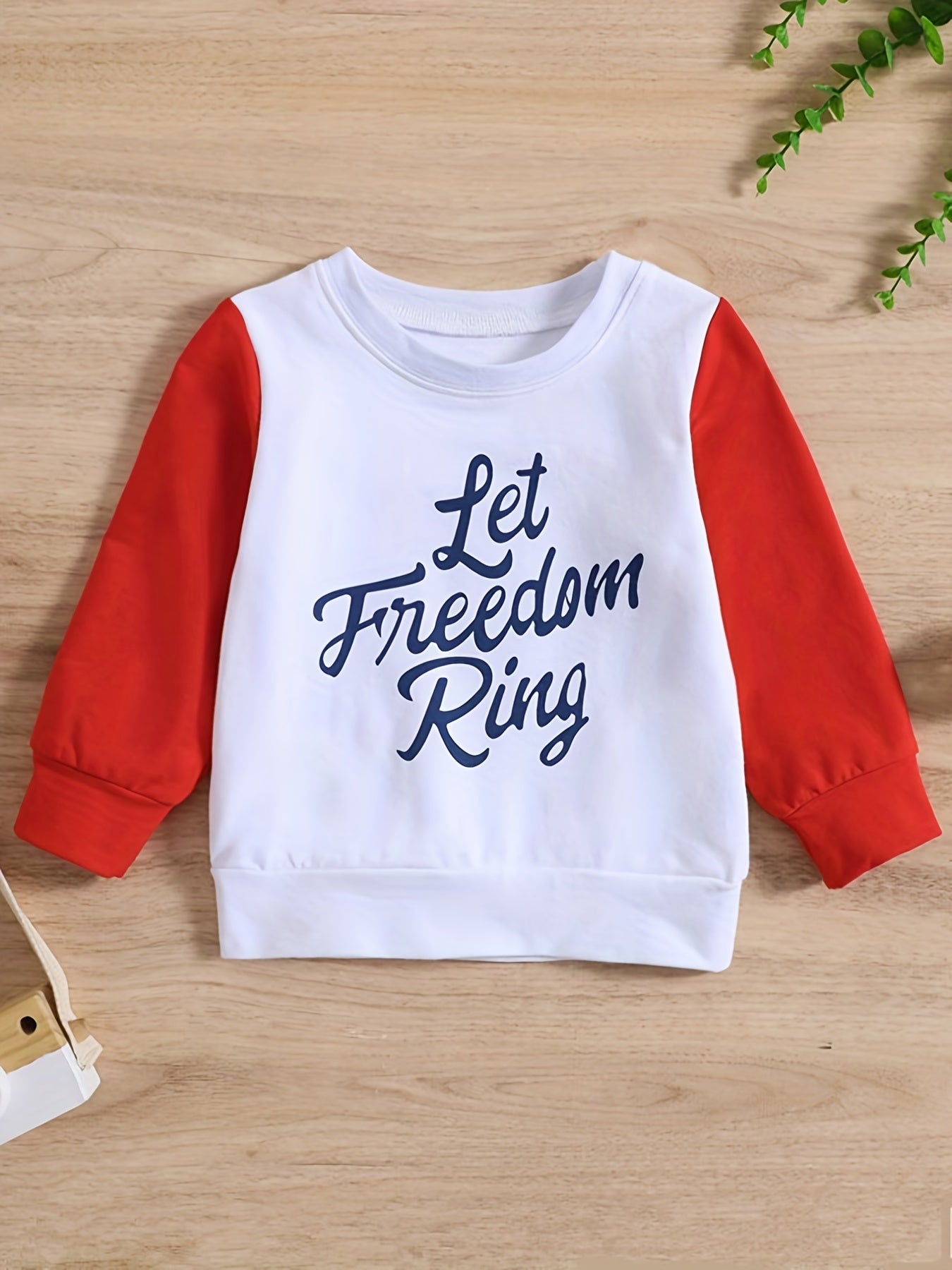 Kids Sweatshirt Long Sleeve Round Neck Letter Print Pullover Top