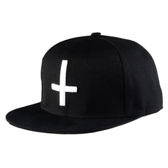 Men's Adjustable Cross Embroidery Hip Hop Hat
