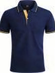 Men's Casual Solid Lapel Short Sleeve Shirt