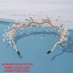 Girl's Diamond Flower Crown Headband Fairy Hair Accessories Princess Headwear