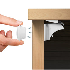 4 Pack Magnetic Cabinet Locks Easy Install Key Holders