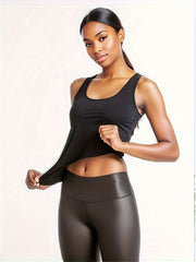 Sweat Absorbing Sports Tank Top Round Neck Sleeveless Women's Top