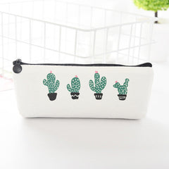 Canvas Cactus Pencil Case - Organize Your Office Supplies in Style!