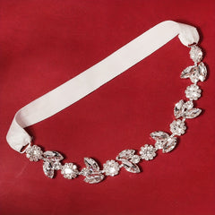 Bridal Garter Thigh Chain Gemstone Cluster Stretchy Belt