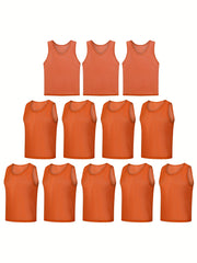 12pcs Men's Sleeveless Round Neck Tank Top for Summer Training