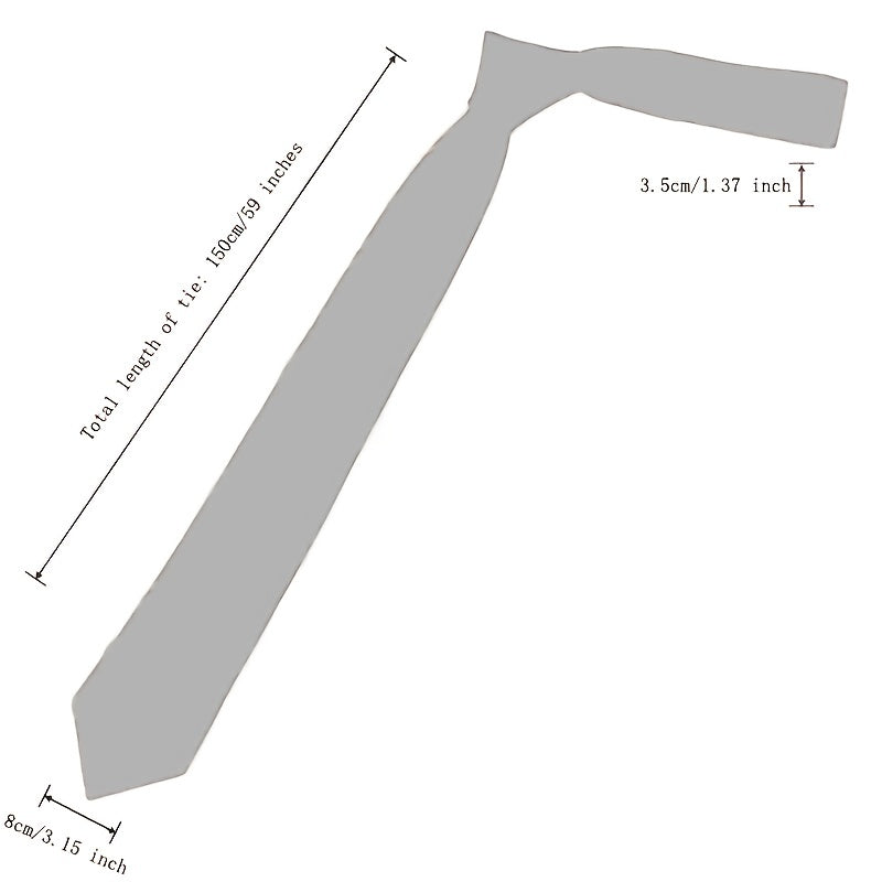Solid Satin Tie Pure Necktie For Men