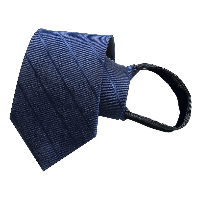 Men's Zipper Tie Knotless Tie, 96in Length