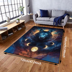 Wolf Pattern Kitchen Rug Animal Pattern Floor Carpet Mats