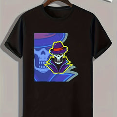 Skull Print Men's Graphic T shirt Casual Comfy Tees For Summer