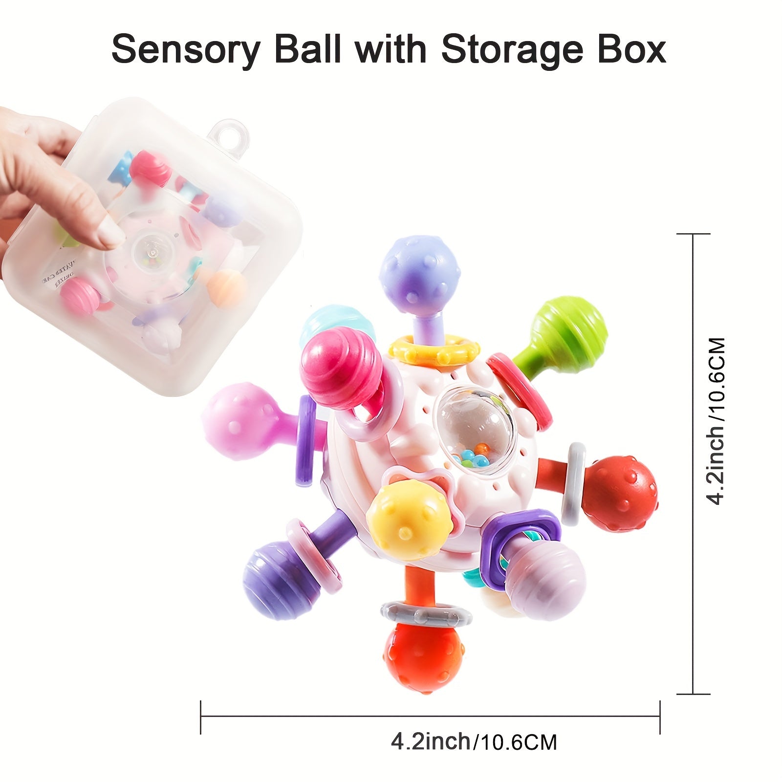 Montessori Baby Toys Sensory Teether Rattle 0-12 Months