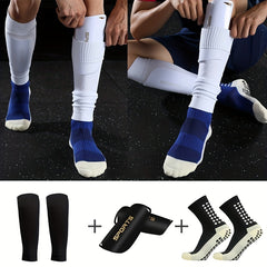 Breathable Training Leg Sleeves Leg Guards Non slip Silicone Football Socks Set