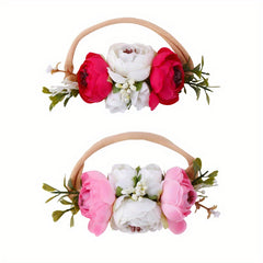 2pcs Baby Soft Flower Headbands Hairbands