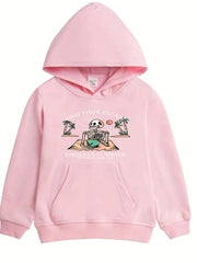 Skeleton Pattern Smart Hoodie For Girls Halloween Party