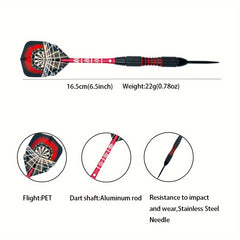 Steel Tip Darts Set with Dart Box - Ideal for All Skill Levels