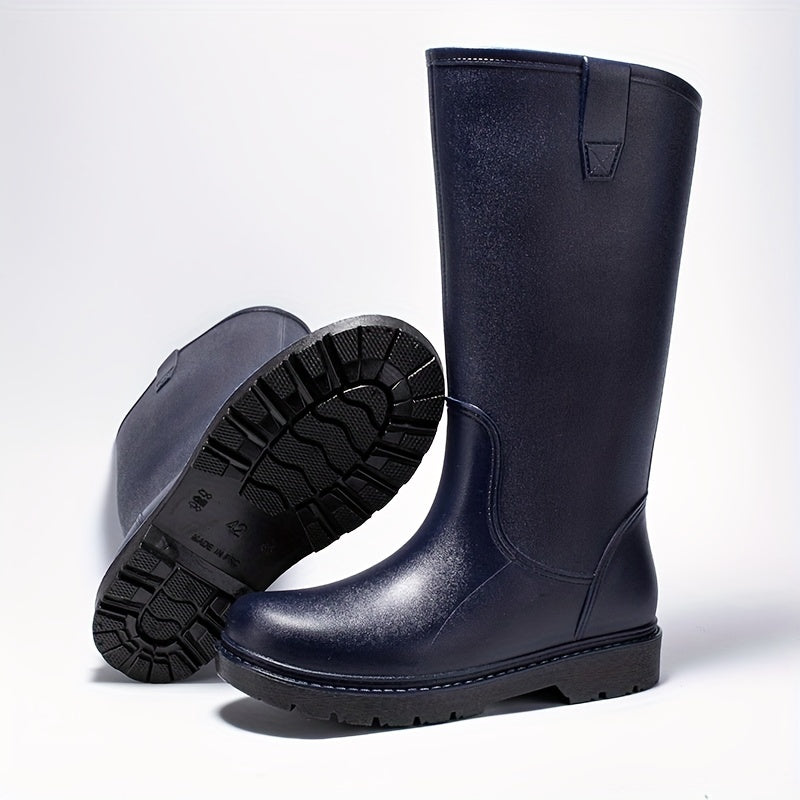 Men's High Top Rain Boots Waterproof Non slip Galoshes