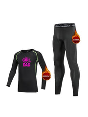 2pcs Kids Fleece Compression Sets Letter Print Pullover Matching Pants