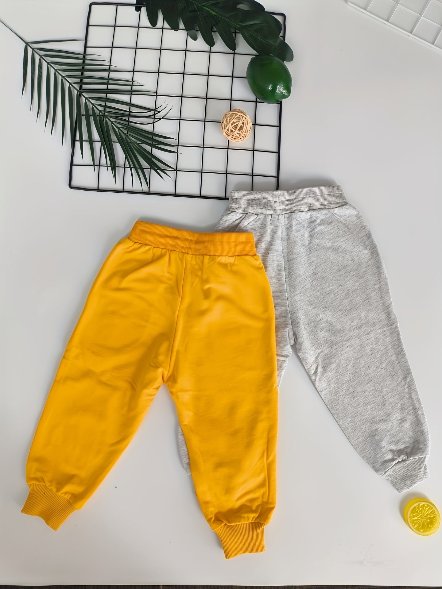 2pcs Boys Casual Active Sweatpants Quick Dry Jogger Sports Pants