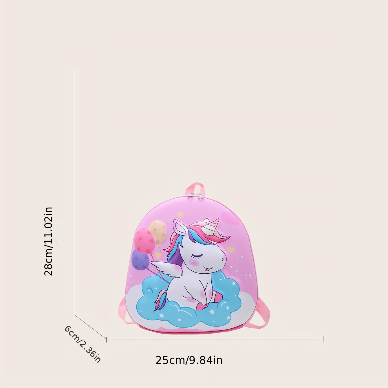 Unicorn Schoolbag Boys Girls Hard Shell Backpack