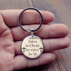 1pc Christian Sisters Keyring Birthday Gift
