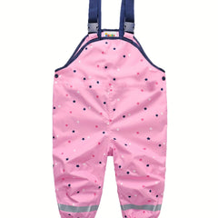 Waterproof Star Graphic Overalls for Girls