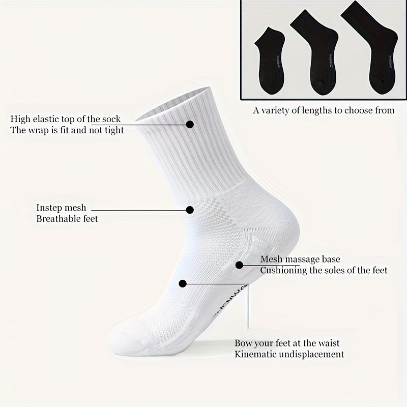 5 pairs Men's Thick Padded Crew Socks