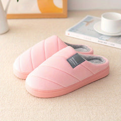 Men's Plush Lining Slip On Platform Slides