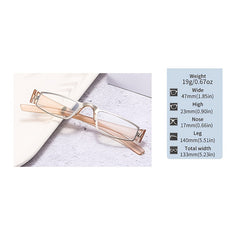 Small Frame Rectangular Reading Glasses Light Blocking HD Eyeglasses