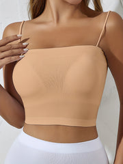 3pcs Solid Cami Tops Spaghetti Strap Women's Lingerie