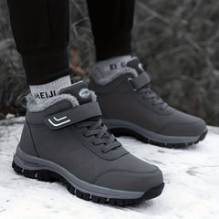 Snow Shoes Wear Resistance Non Slip Plush Lined Furry Slip On Snow Boots
