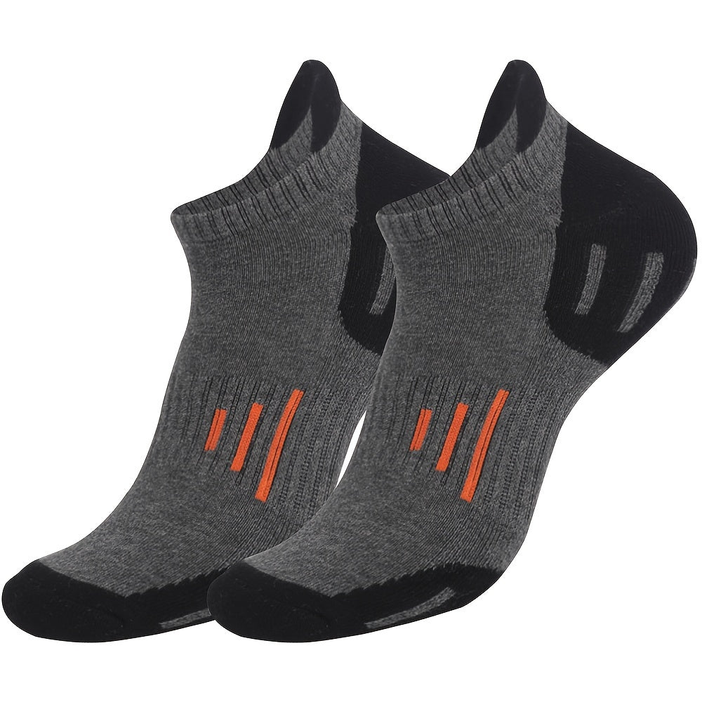 Men's Plus Size Thick Sports Socks Low cut Breathable Sweat-absorbing
