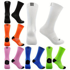 Men's Mid Crew Sport Socks Nylon Blend Breathable Socks