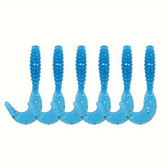 10pcs Soft Lure Twister Tail Fishing Bait Fishing Tackle