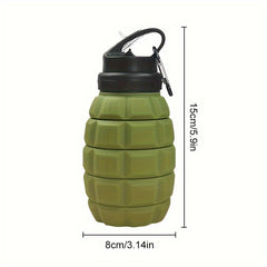 Foldable Silicone Water Cup Leakproof Bottle Portable for Fitness Travel