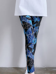 Geo Print Skinny Leggings Stretchy Leggings Women's Clothing