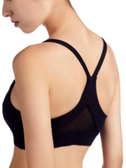 Women's Solid Shockproof Racer Back Yoga Sports Bra