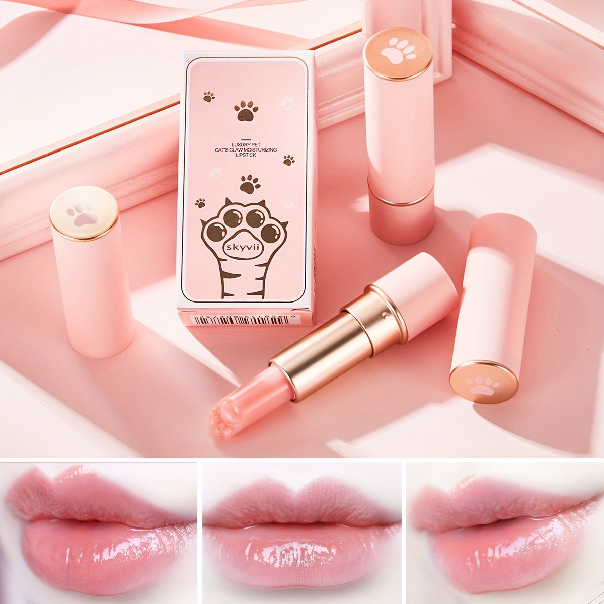 Cat Claw Lipstick Hydrating Waterproof Long Lasting Natural Nude