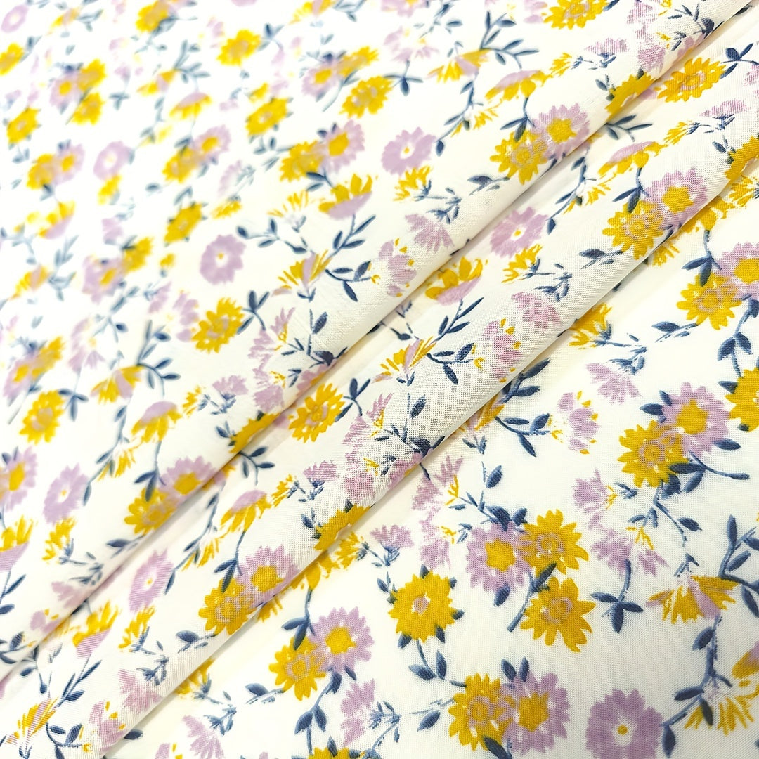 1yd Faux Cotton Fabric for DIY Pants Dress Quilts - Cut Size by Yard