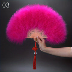 Fleece Faux Feather Fan Cheongsam Dance Goose Fur Plush Fan