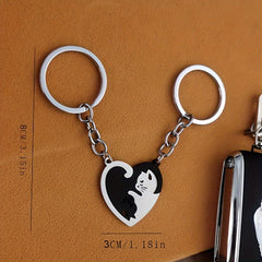 Heart Shaped Cat Keychains - Ideal Gift for Cat Lovers