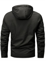Men's Soft Shell Jacket Hooded Vintage Casual Comfy Jacket