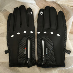 Winter Cycling Gloves Touch Screen Velvet Warm Waterproof Windproof Gloves