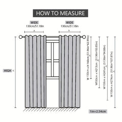 Polyester Rod Pocket Curtain for Bedroom Balcony