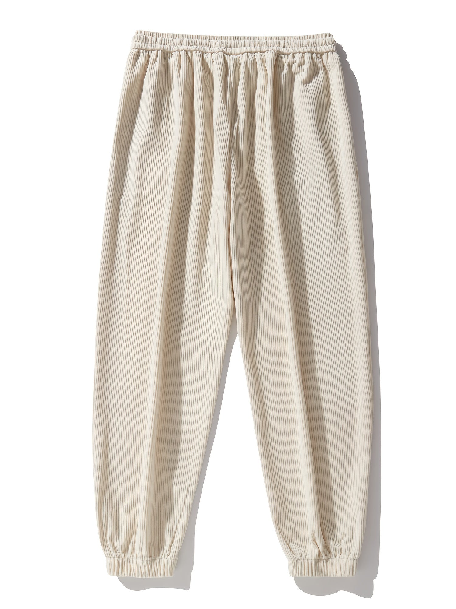 Men's Tapered Corduroy Joggers Drawstring Sweatpants