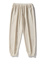 Men's Tapered Corduroy Joggers Drawstring Sweatpants