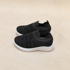 Boys Breathable Woven Shoes Lightweight Slip On Walking Shoes